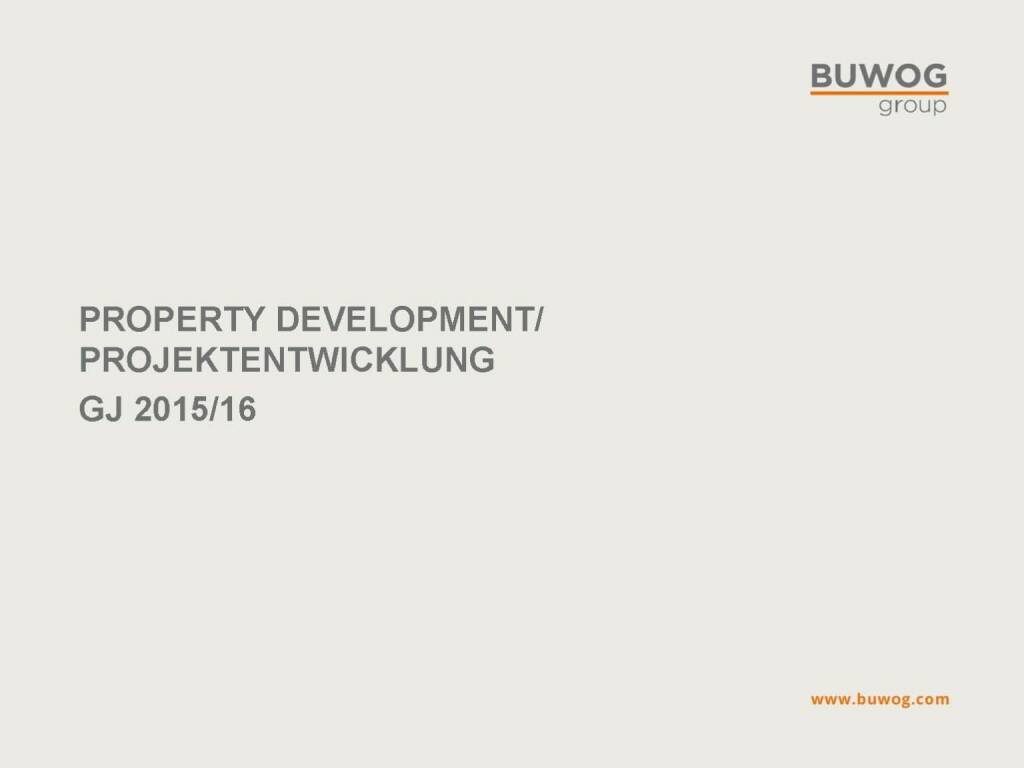 Buwog Group - Property Development (25.10.2016) 