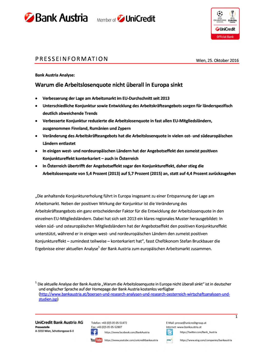Bank Austria: Arbeitsmarkt, Seite 1/5, komplettes Dokument unter http://boerse-social.com/static/uploads/file_1929_bank_austria_arbeitsmarkt.pdf