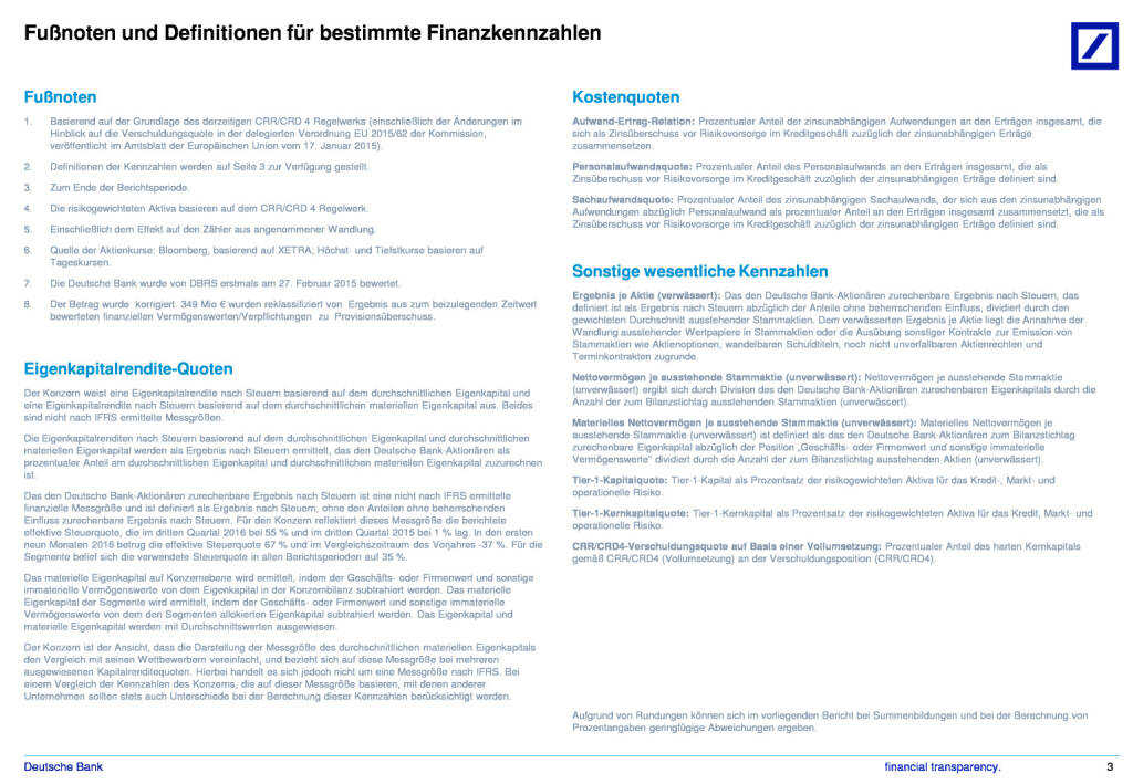 Deutsche Bank: Finanzdaten - Konzern im Überblick 3. Quartal 2016, Seite 3/3, komplettes Dokument unter http://boerse-social.com/static/uploads/file_1937_deutsche_bank_finanzdaten_-_konzern_im_uberblick_3_quartal_2016.pdf (27.10.2016) 