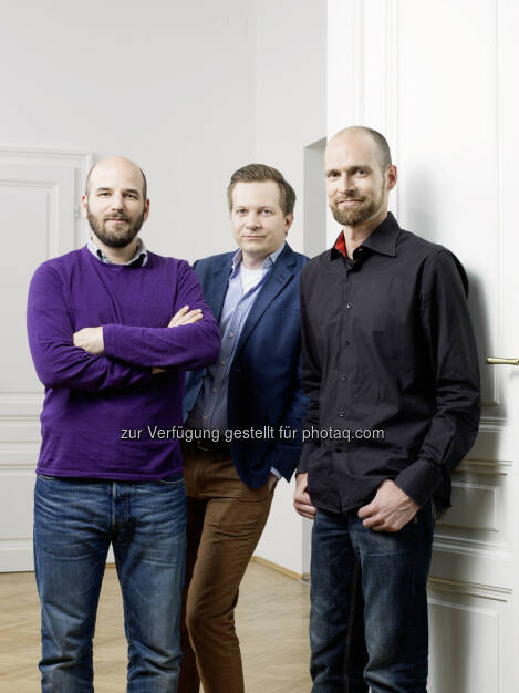 Michael Niessl (Co-Founder & CTO), Harald Meinl (Co-Founder & Executive), Max Nedjelik (Co-Founder & Executive) : Bankwesen in Österreich: Studie und Lösungen zur Digitalisierungsflaute : baningo GmbH ist ein preisgekröntes FinTech-Startup mit Sitz in Wien und stellt via www.baningo.com eine bankübergreifende Online-Plattform für Bankberatung zur Verfügung : Fotocredit: baningo/Markus Thums, © Aussendung (27.10.2016) 