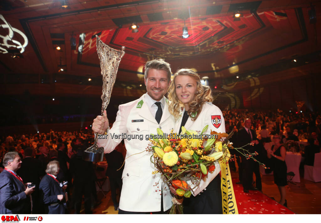 Thomas Zajac and Tanja Frank (AUT) Photo: GEPA pictures/ Christian Walgram (28.10.2016) 