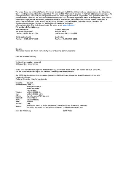 Linde startet breit angelegtes Effizienzprogramm, Seite 2/2, komplettes Dokument unter http://boerse-social.com/static/uploads/file_1951_linde_startet_breit_angelegtes_effizienzprogramm.pdf (28.10.2016) 