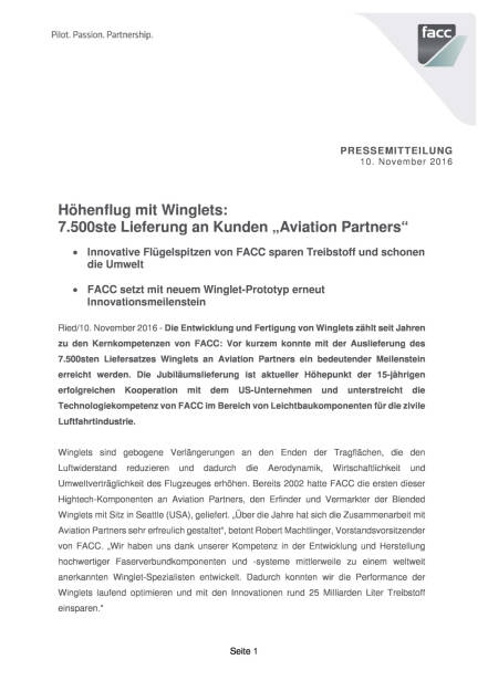 FACC liefert 7.500stes Set Winglets an Kunden Aviation Partners, Seite 1/3, komplettes Dokument unter http://boerse-social.com/static/uploads/file_1969_facc_liefert_7500stes_set_winglets_an_kunden_aviation_partners.pdf (10.11.2016) 
