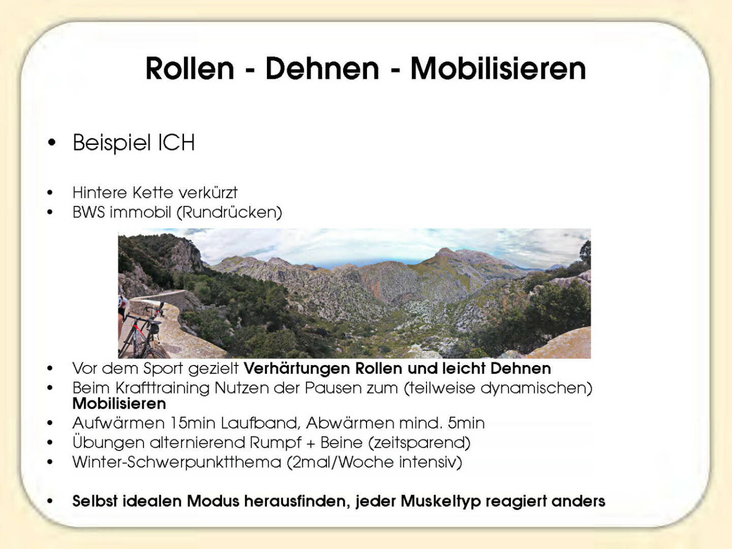 Rollen, Dehnen, Mobilisieren - Sandrina Illes