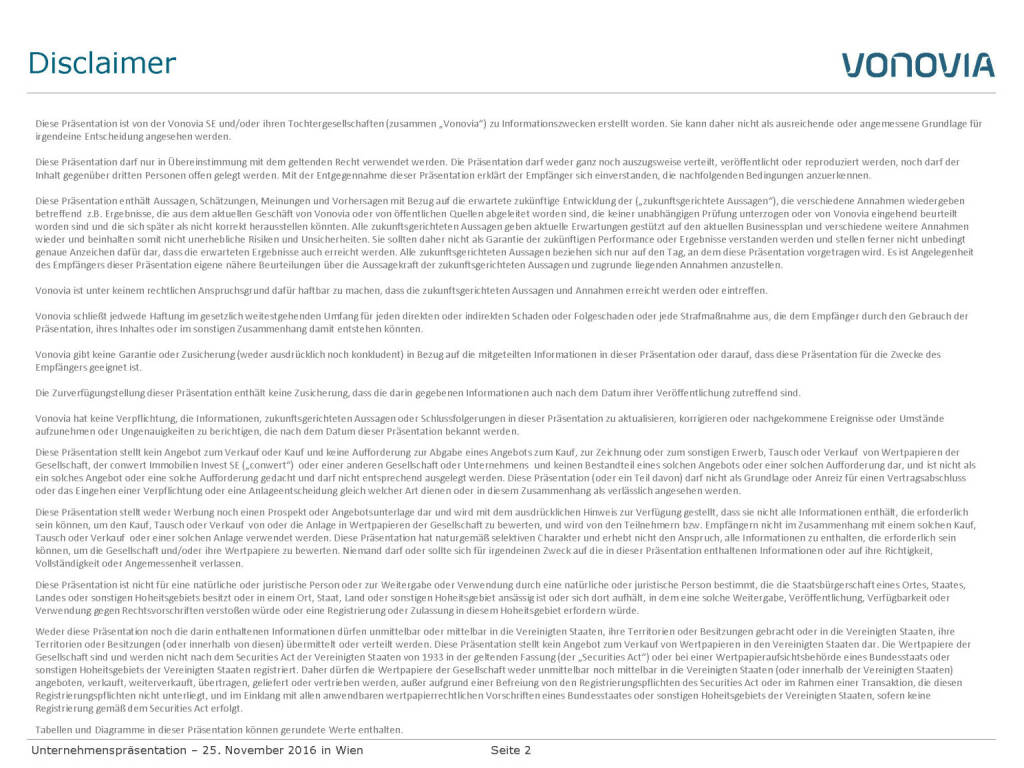 Vonovia Disclaimer (28.11.2016)