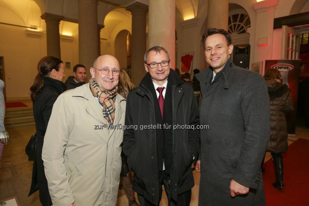 Ludwig Nießen, Fritz Strobl, Christoph Boschan - Wiener Börse Punsch 2016, © Wiener Börse AG/APA-Fotoservice/Tanzer (02.12.2016) 