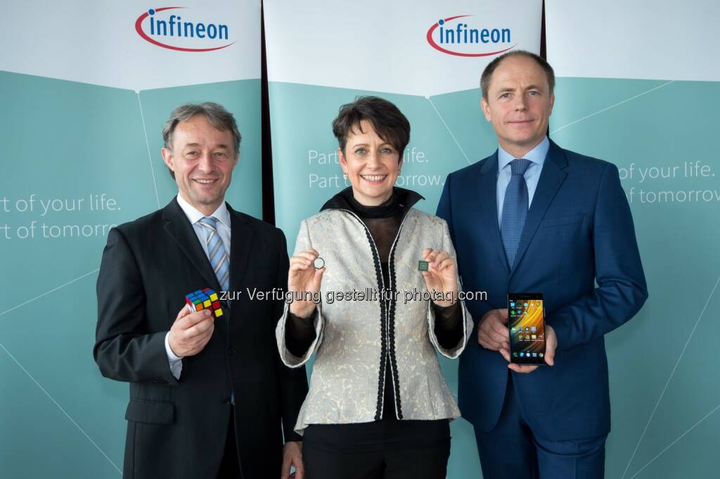 Thomas Reisinger, Vorstand für Operations, Sabine Herlitschka, Vorstandsvorsitzende und Oliver Heinrich, Finanzvorstand: Infineon Technologies Austria AG: Infineon Austria Geschäftsjahr 2016: Wachstum auf allen Ebenen (C) Infineon Technologies Austria AG/APA-Fotoservice/Hörmandinger, © Aussender (06.12.2016) 