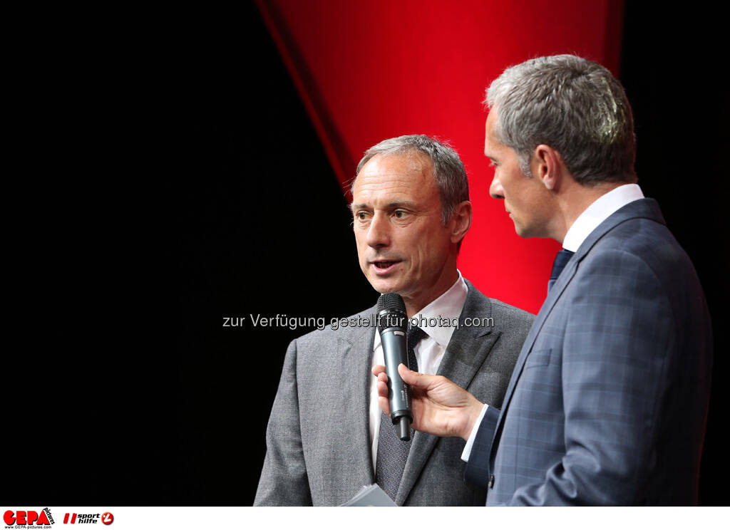 Geschaeftsfuehrer Anton Schutti (Sporthilfe) und Moderator Rainer Pariasek, Foto: GEPA pictures/ Markus Oberlaender (08.05.2013) 