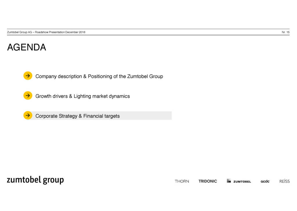 Zumtobel Group - Agenda (07.12.2016) 