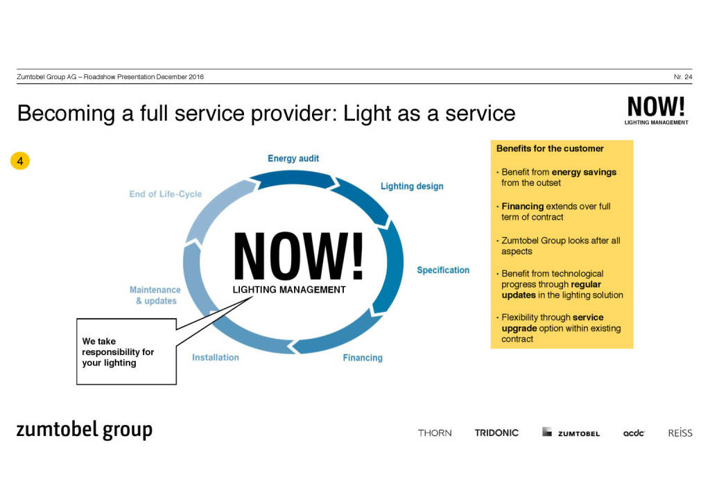 Zumtobel Group - becoming a full service provider (07.12.2016) 
