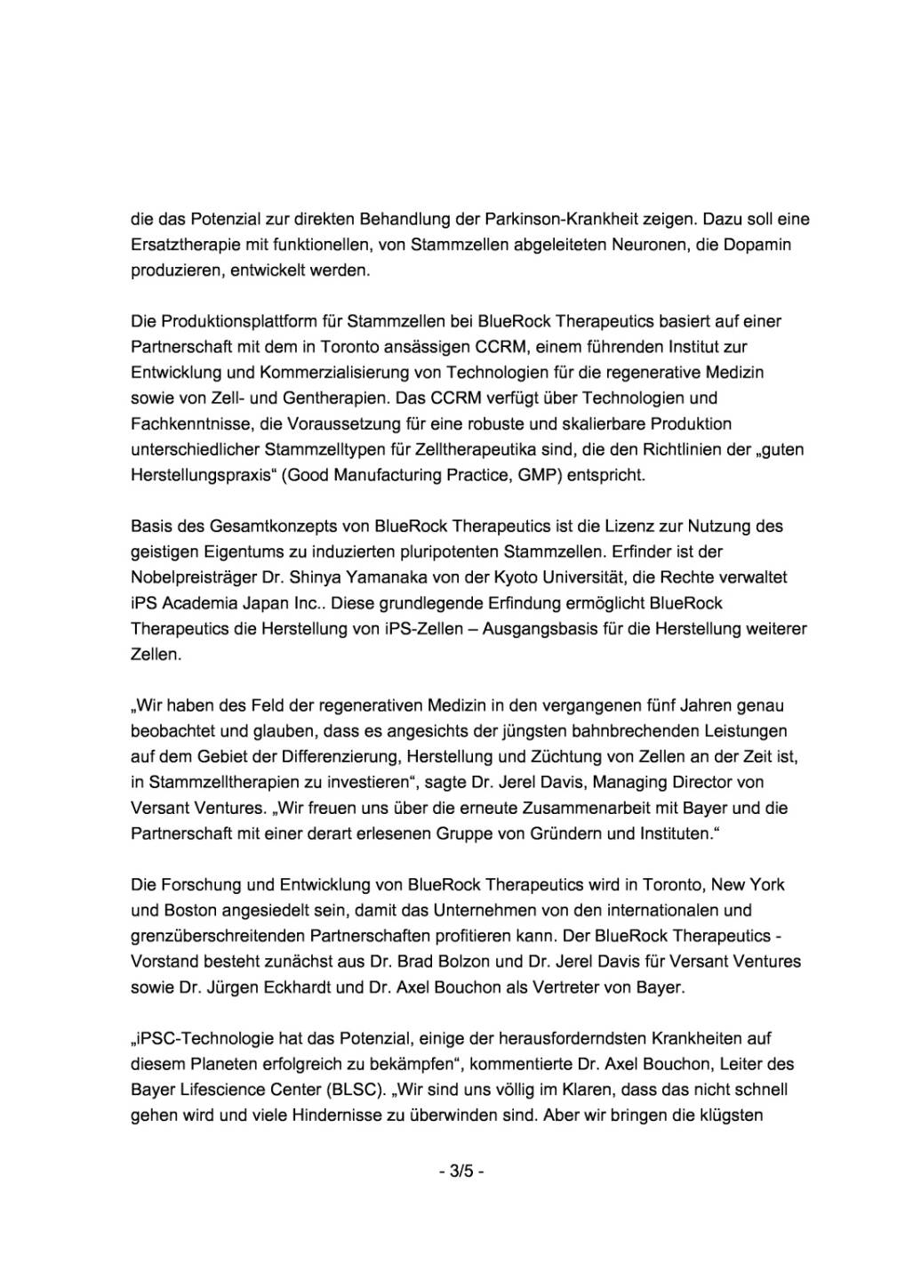 Bayer und Versant Ventures gründen Unternehmen, Seite 3/5, komplettes Dokument unter http://boerse-social.com/static/uploads/file_2013_bayer_und_versant_ventures_grunden_unternehmen.pdf
