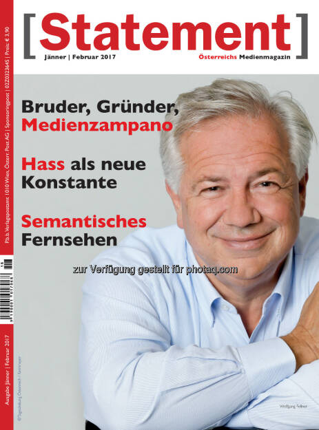 Wolfgang Fellner, Österreichischer Journalisten Club: Journalismus an den Grenzen (Bild: Tageszeitung Österreich/Kernmayer), © Aussender (02.01.2017) 