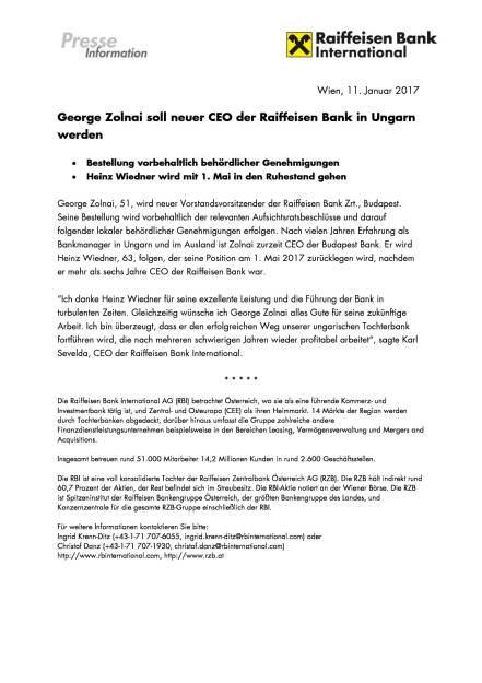 George Zolnai soll neuer CEO der Raiffeisen Bank in Ungarn werden, Seite 1/1, komplettes Dokument unter http://boerse-social.com/static/uploads/file_2051_george_zolnai_soll_neuer_ceo_der_raiffeisen_bank_in_ungarn_werden.pdf (11.01.2017) 