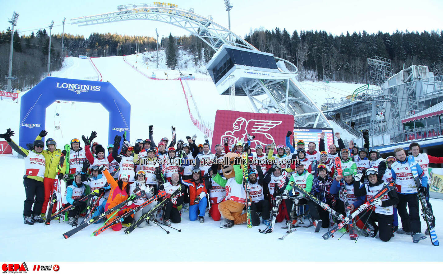 Ski for Gold Charity Race. Image shows participants. Photo: GEPA pictures/ Harald Steiner