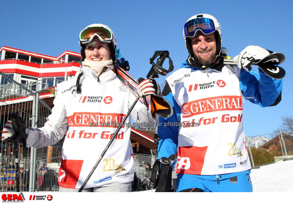 Ski for Gold Charity Race. Image shows Brigitte Kliment-Obermoser and Marco Buechel. Photo: GEPA pictures/ Harald Steiner (26.01.2017) 