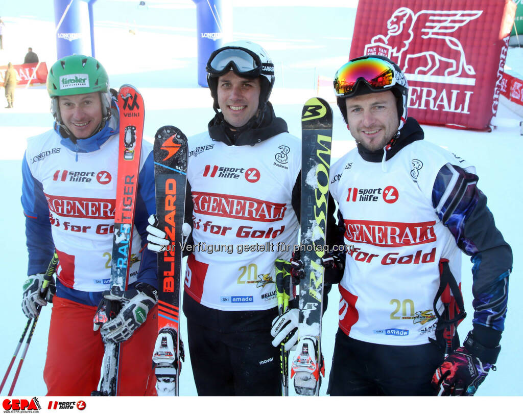 Ski for Gold Charity Race. Image shows Manfred Pranger, Mario Matt and Reinfried Herbst. Photo: GEPA pictures/ Harald Steiner (26.01.2017) 