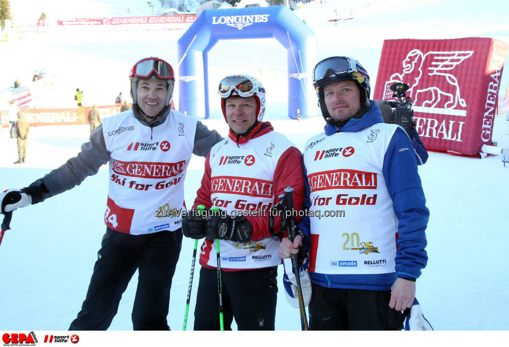 Ski for Gold Charity Race. Image shows Christoph Stadler, Christian Reslhuber and Herwig Langganger. Photo: GEPA pictures/ Harald Steiner (26.01.2017) 