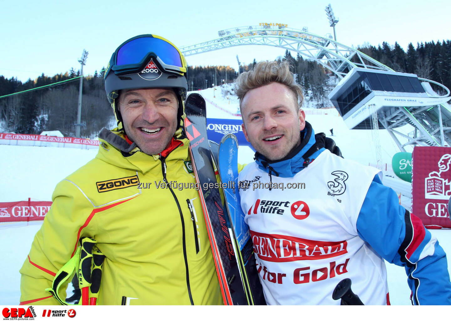 Ski for Gold Charity Race. Image shows Hans Knauss and Willi Gabalier. Photo: GEPA pictures/ Harald Steiner