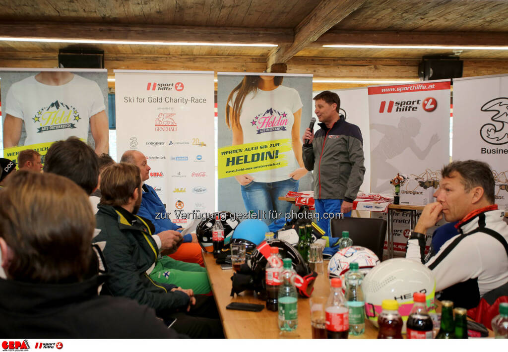 Ski for Gold Charity Race. Image shows an overview and managing director Harald Bauer (Sporthilfe). Photo: GEPA pictures/ Daniel Goetzhaber (26.01.2017) 