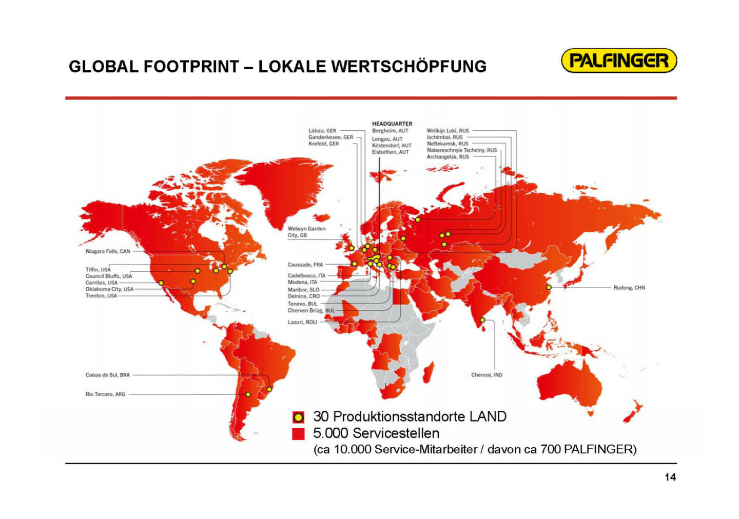 Palfinger - Global Footprint