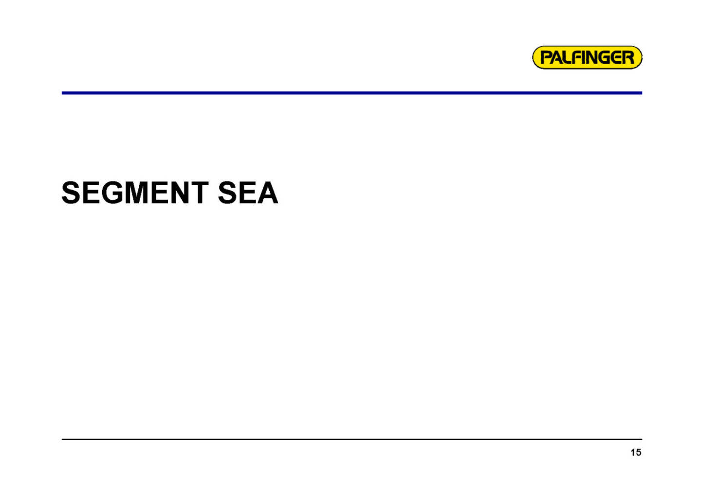 Palfinger - Segment SEA