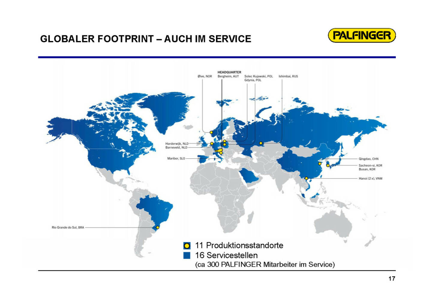 Palfinger - Globaler Footprint