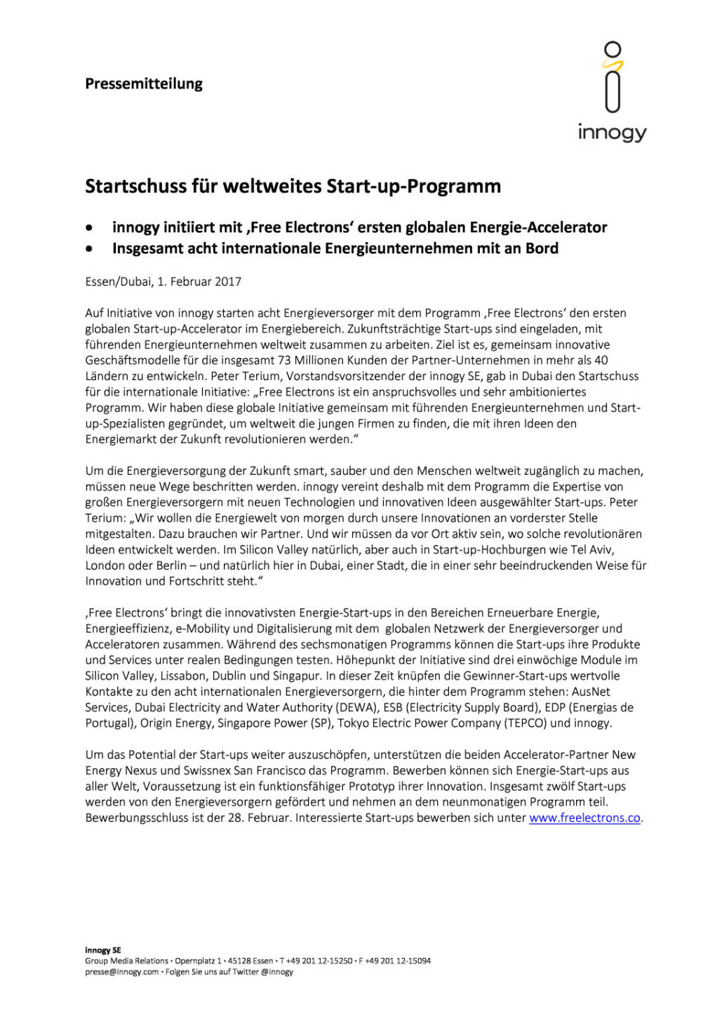 Innogy mit Startschuss für weltweites Start-up-Programm, Seite 1/2, komplettes Dokument unter http://boerse-social.com/static/uploads/file_2087_innogy_mit_startschuss_fur_weltweites_start-up-programm.pdf
