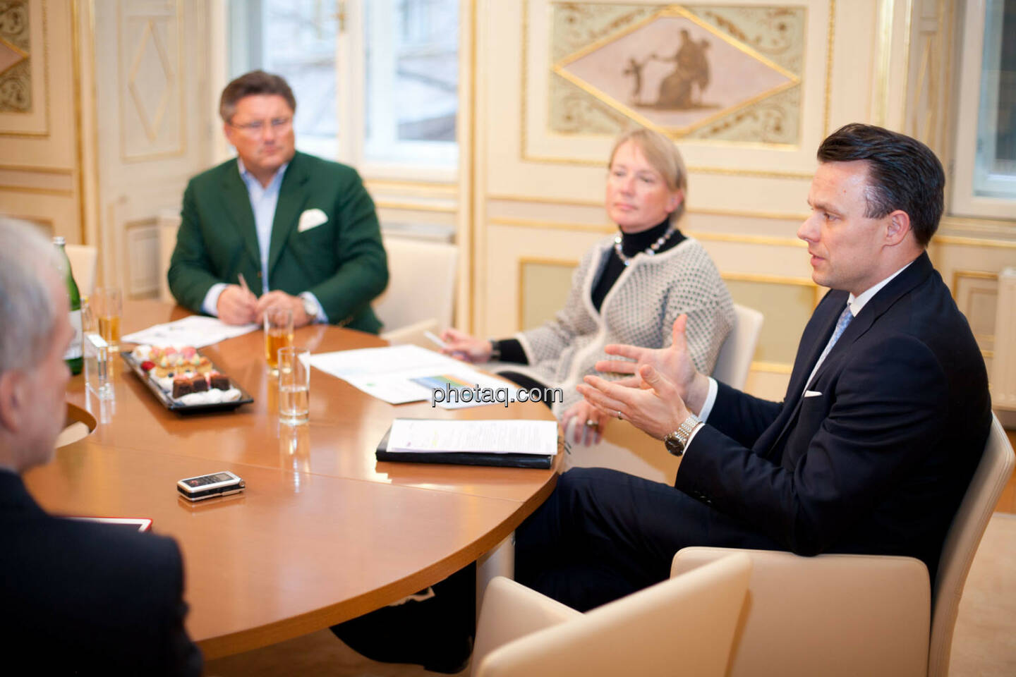 Karl-Heinz Strauss (Porr), Heike Arbter (RCB), Christoph Boschan (Wiener Börse), Christian Drastil (BSN)