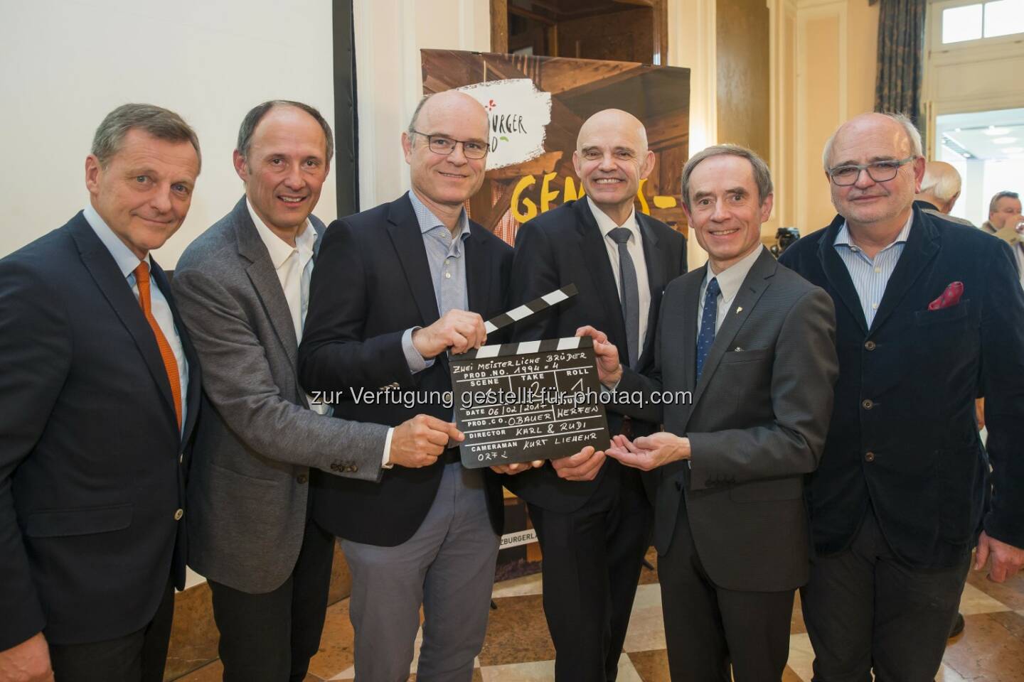 Hans Scharfetter, Leo Bauernberger, Rudi Obauer, Christoph Takacs, Karl Obauer und Kurt Liewehr - SalzburgerLand Tourismus: ORF-ÖsterreichBild im Zeichen der Salzburger Spitzenküche (Fotocredit: SalzburgerLand Tourismus)