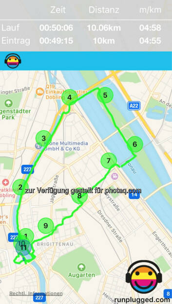 10 eiskalte KM via http://www.runplugged.com/app (07.02.2017) 