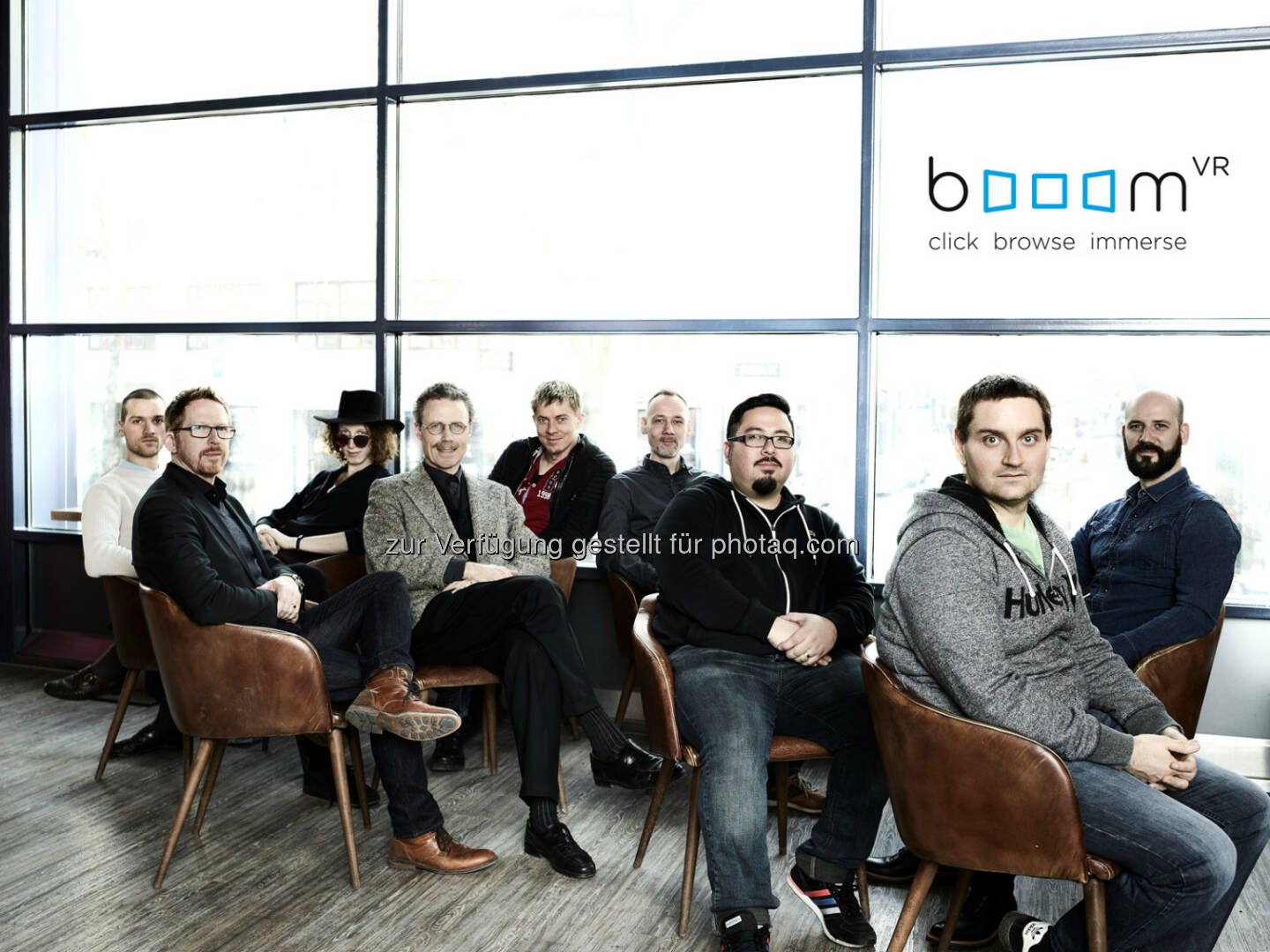 Gruppenfoto booomVR Team - vrei media gmbh: VR Webbrowser wird vorgestellt (Fotocredit: Philipp Horak)