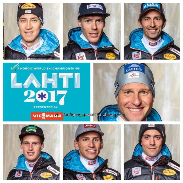 Our Team for Lahti2017: Bernhard Gruber, Mario Seidl, David Julian Pommer, Philipp Orter, Willi Denifl, Paul Gerstgraser, Franz-Josef Rehrl #roadtolahti#austriapowerteam #nordiccombinedaut #lahti2017 (12.02.2017) 