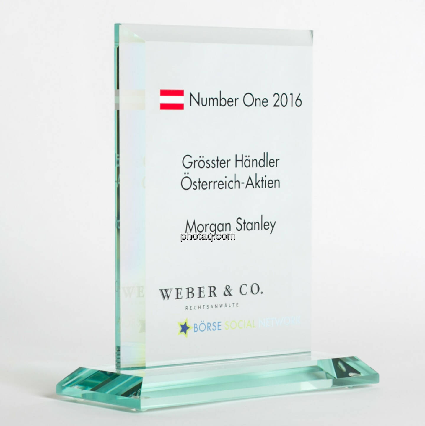 Number One Awards 2016 - Grösster Händler Österreich-Aktien Morgan Stanley