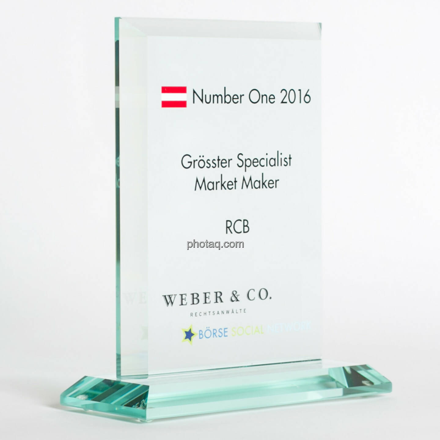 Number One Awards 2016 - Grösster Specialist Market Maker RCB
