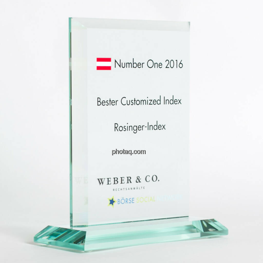 Number One Awards 2016 - Bester Customized Index Rosinger-Index, © photaq/Martina Draper (13.02.2017) 