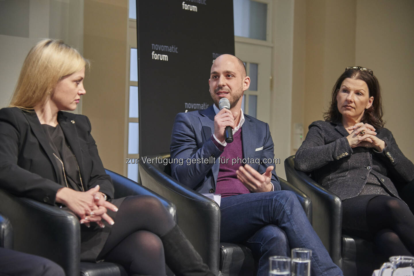 Dr. Monika Poeckh-Racek (Vorstandsvorsitzende ADMIRAL Casinos & Entertainment AG), Manuel Bräuhofer (Geschäftsführer brainworker), Manuela Lindlbauer, MBA (Gründerin und Geschäftsführerin Lindlpower Personalmanagement GmbH) - NOVOMATIC GROUP: Vereinbarkeit von Beruf und Familie ist Managementthema (Fotocredit: Novomatic)