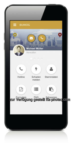 Buwog Mieter-App Dashboard (Fotocredit: Buwog), © Aussendung (16.02.2017) 