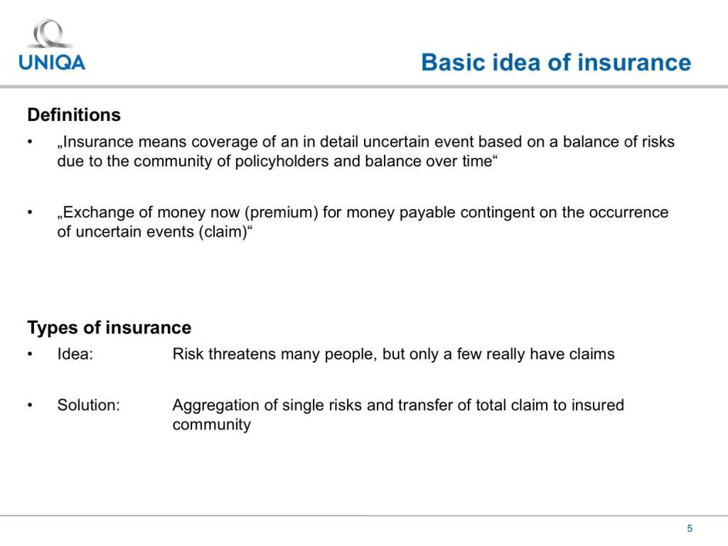 Uniqa - Basic idea of insurance (17.02.2017) 