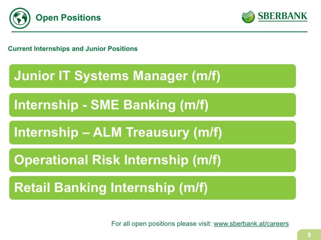 Sberbank Europe - Open Positions (17.02.2017) 