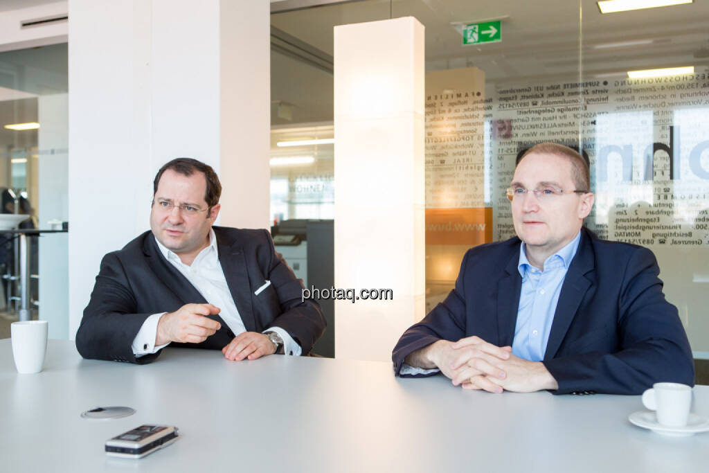Daniel Riedl (CEO Buwog), Andreas Segal (CFO Buwog), &copy; Martina Draper/photaq (23.02.2017) 