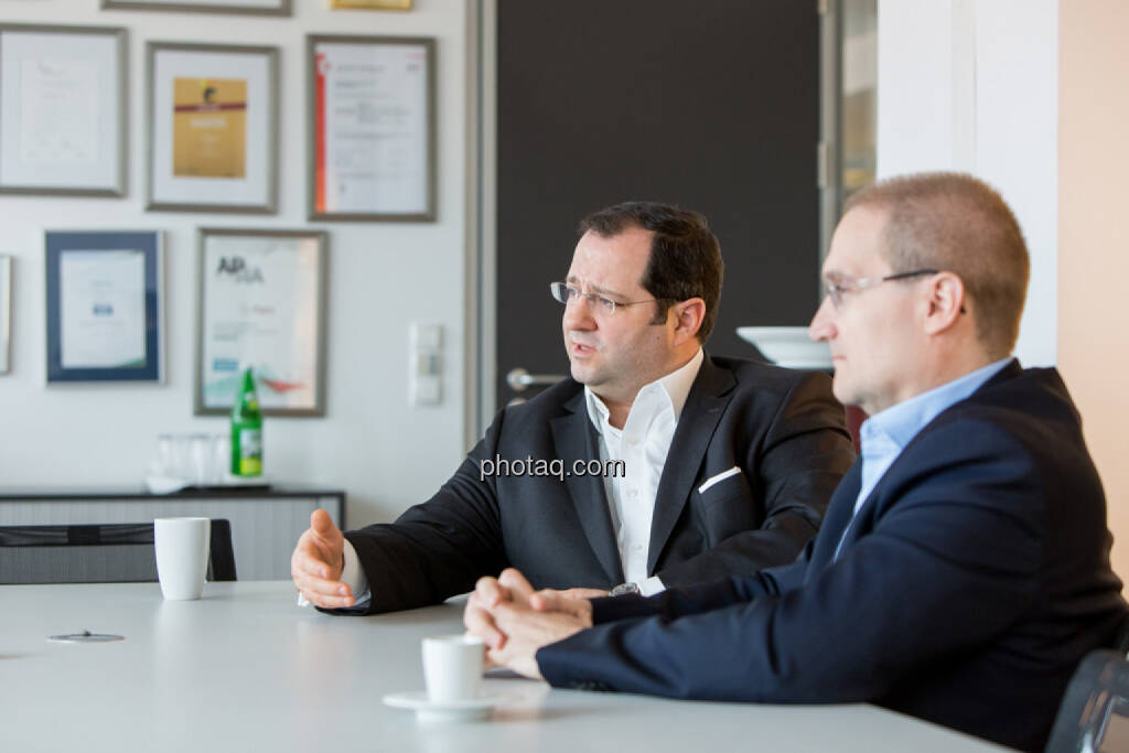 Daniel Riedl (CEO Buwog), Andreas Segal (CFO Buwog), &copy; Martina Draper/photaq (23.02.2017) 