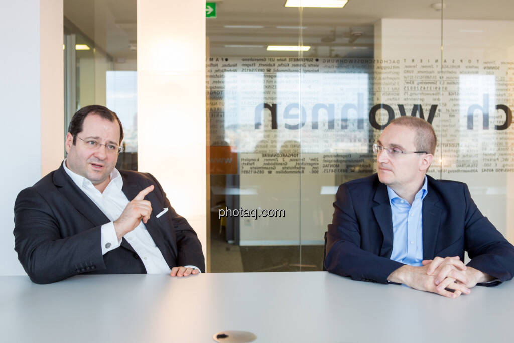 Daniel Riedl (CEO Buwog), Andreas Segal (CFO Buwog), &copy; Martina Draper/photaq (23.02.2017) 
