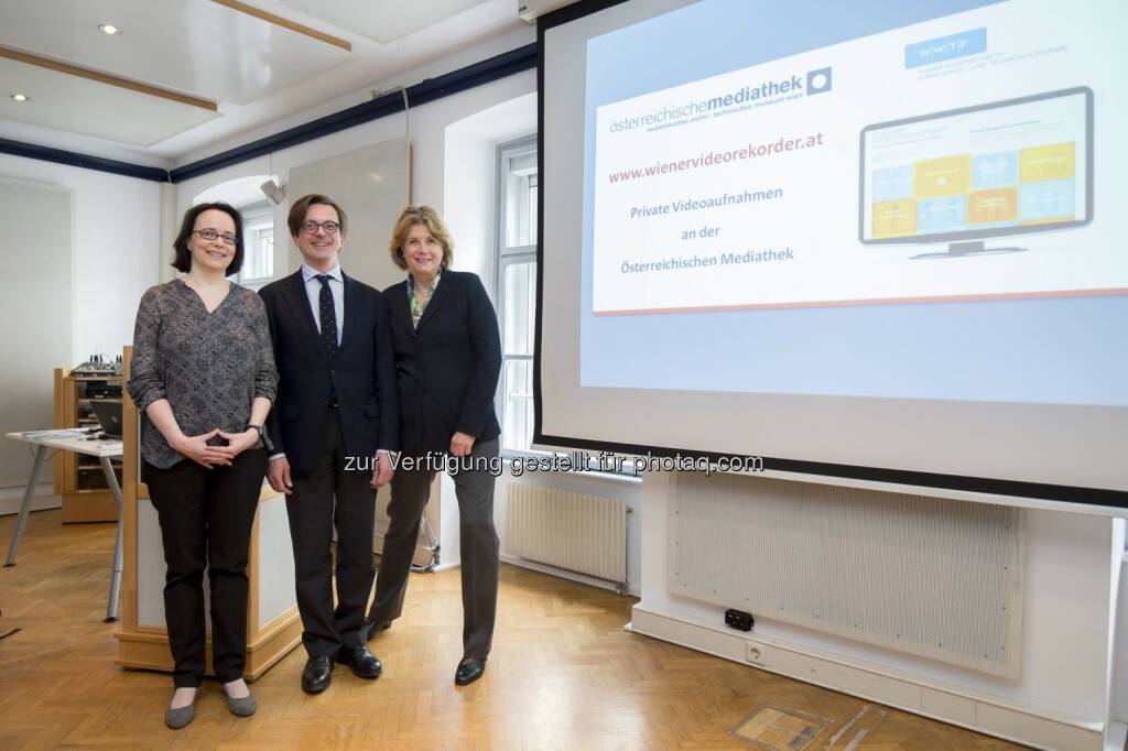 Gabriele Fröschl, Leiterin Österreichische Mediathek, Michael Stampfer, GF Wiener Wissenschafts- Forschungs- und Technologiefonds und Gabriele Luna-Kratky, Direktorin Technisches Museum. - Technisches Museum Wien: Wiener Video Rekorder (Fotocredit: Technisches Museum Wien/APA-Fotoservice/Hörmandinger), © Aussender (24.02.2017) 