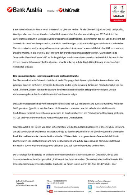Branchenbericht der Bank Austria Volkswirtschaft: Chemieindustrie gewinnt an Schwung, Seite 2/3, komplettes Dokument unter http://boerse-social.com/static/uploads/file_2135_branchenbericht_der_bank_austria_volkswirtschaft_chemieindustrie_gewinnt_an_schwung.pdf (01.03.2017) 