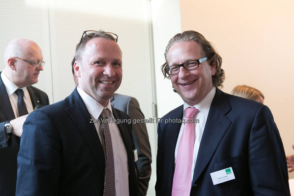 Frank Weingarts (UniCredit), Markus Kaller (Erste Group), © Martina Draper für BE / finanzmarktfoto.at (14.05.2013) 