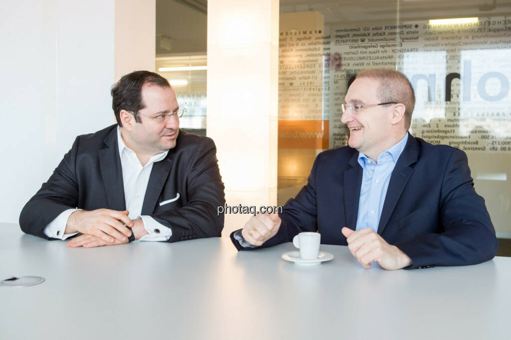 Daniel Riedl (CEO Buwog), Andreas Segal (CFO Buwog), © Martina Draper/photaq (07.03.2017) 