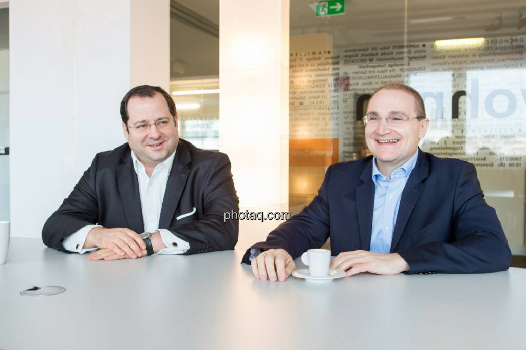 Daniel Riedl (CEO Buwog), Andreas Segal (CFO Buwog), © Martina Draper/photaq (07.03.2017) 