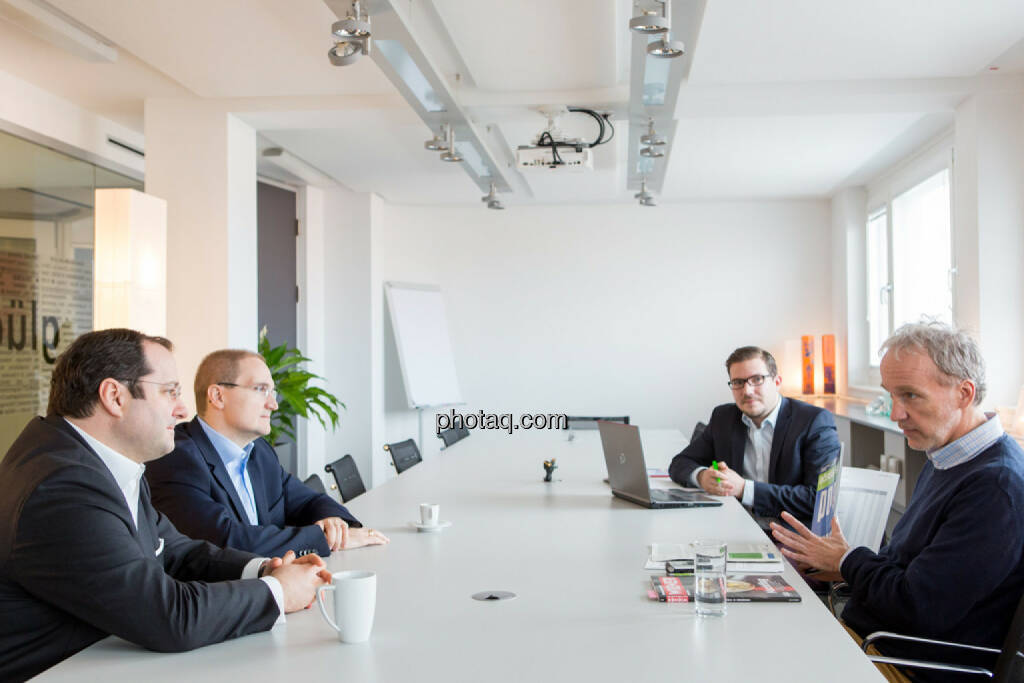 Daniel Riedl (CEO Buwog), Andreas Segal (CFO Buwog), Michael Lippitsch (Buwog), Christian Drastil (BSN), © Martina Draper/photaq (07.03.2017) 