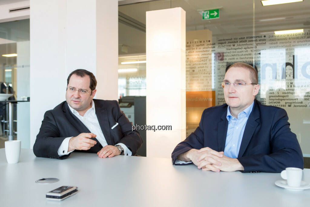 Daniel Riedl (CEO Buwog), Andreas Segal (CFO Buwog), © Martina Draper/photaq (07.03.2017) 