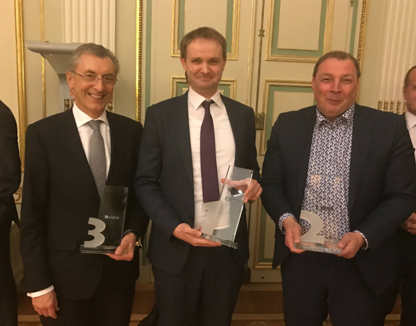 Siegertrio: Strabag, Agrana, Palfinger beim Wiener Aktien Award 2017 in der Capital Bank